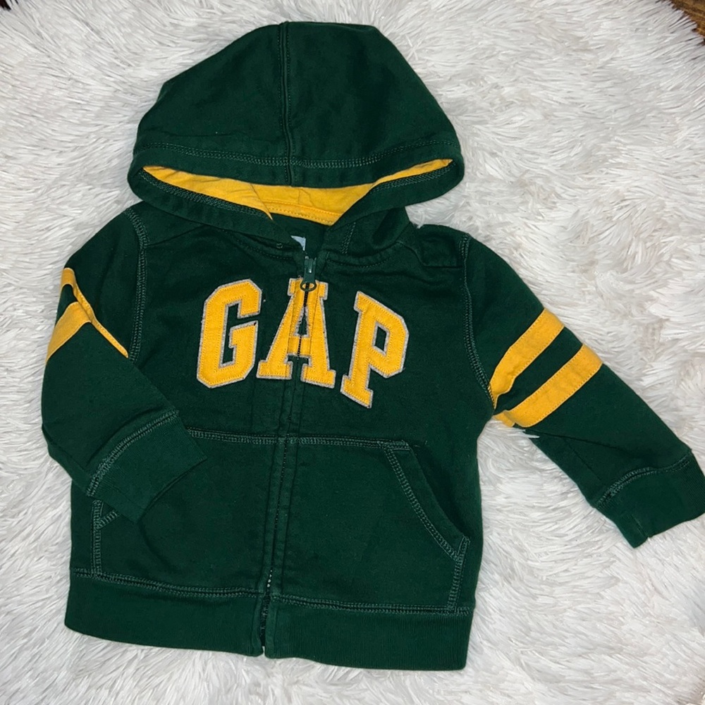 Baby Gap - green hoodie zip up